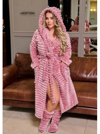Халат женский махровый длинный