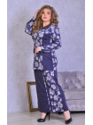 Нарядный костюм для женщины больших размеров (в цветочках)